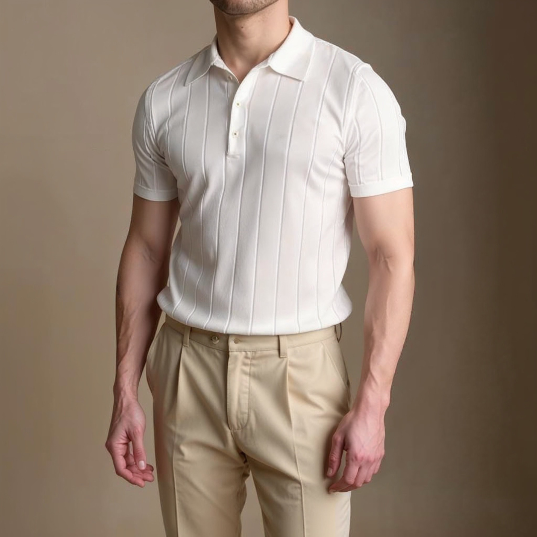 LEONARDO ENZO STRIPED POLO