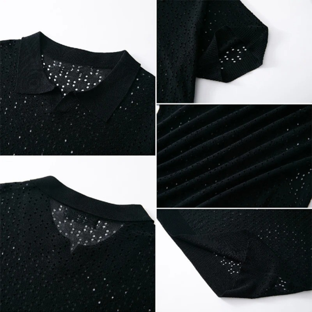 ALESSANDRO VITTORIO PERFORATED POLO