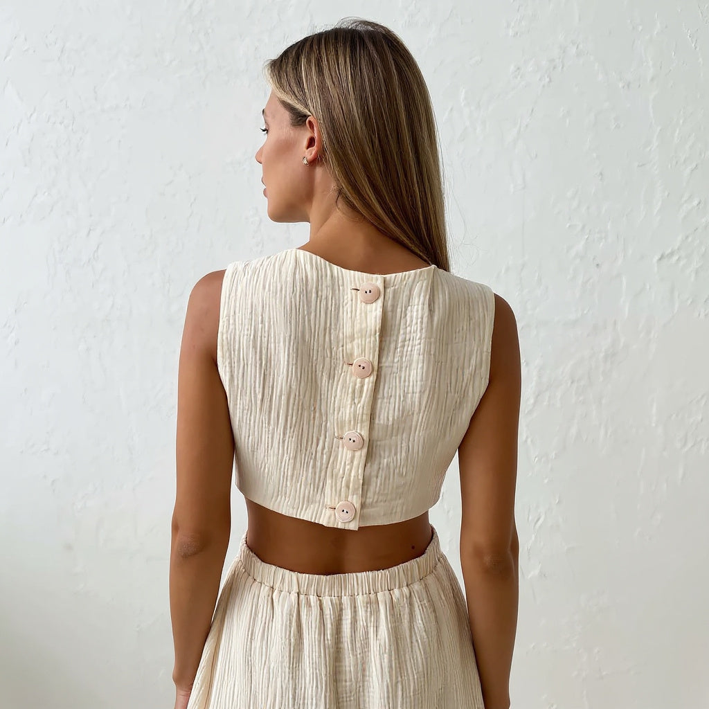 VALENTINA SIDE-SLIT MIDI DRESS