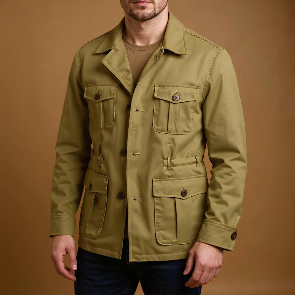 ANTONIO MARCELLO LINEN SAFARI JACKET