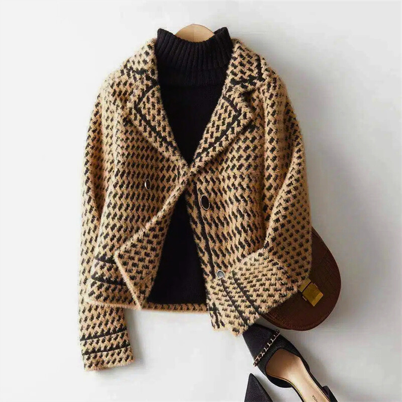 GIULIA VITTORIA HOUNDSTOOTH BLAZER