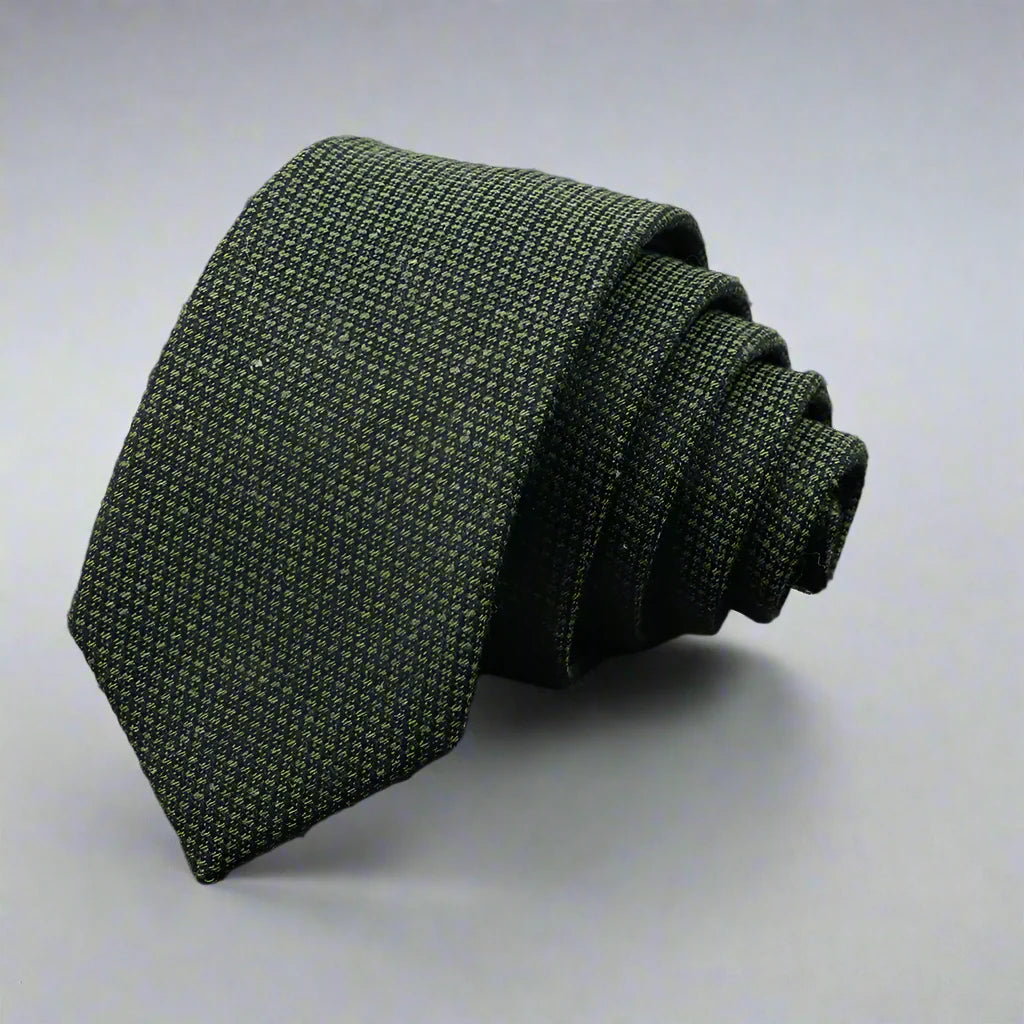 Slim Woven Cotton Tie