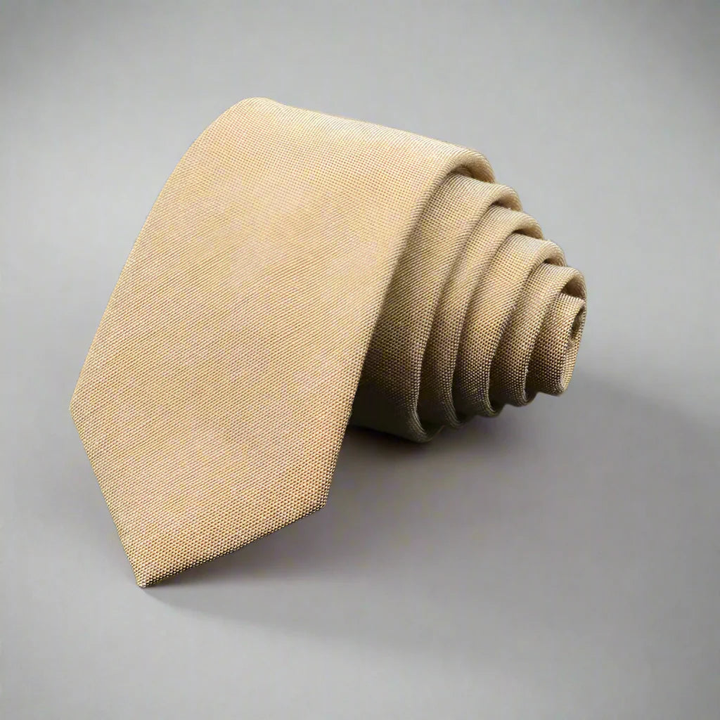 Slim Woven Cotton Tie