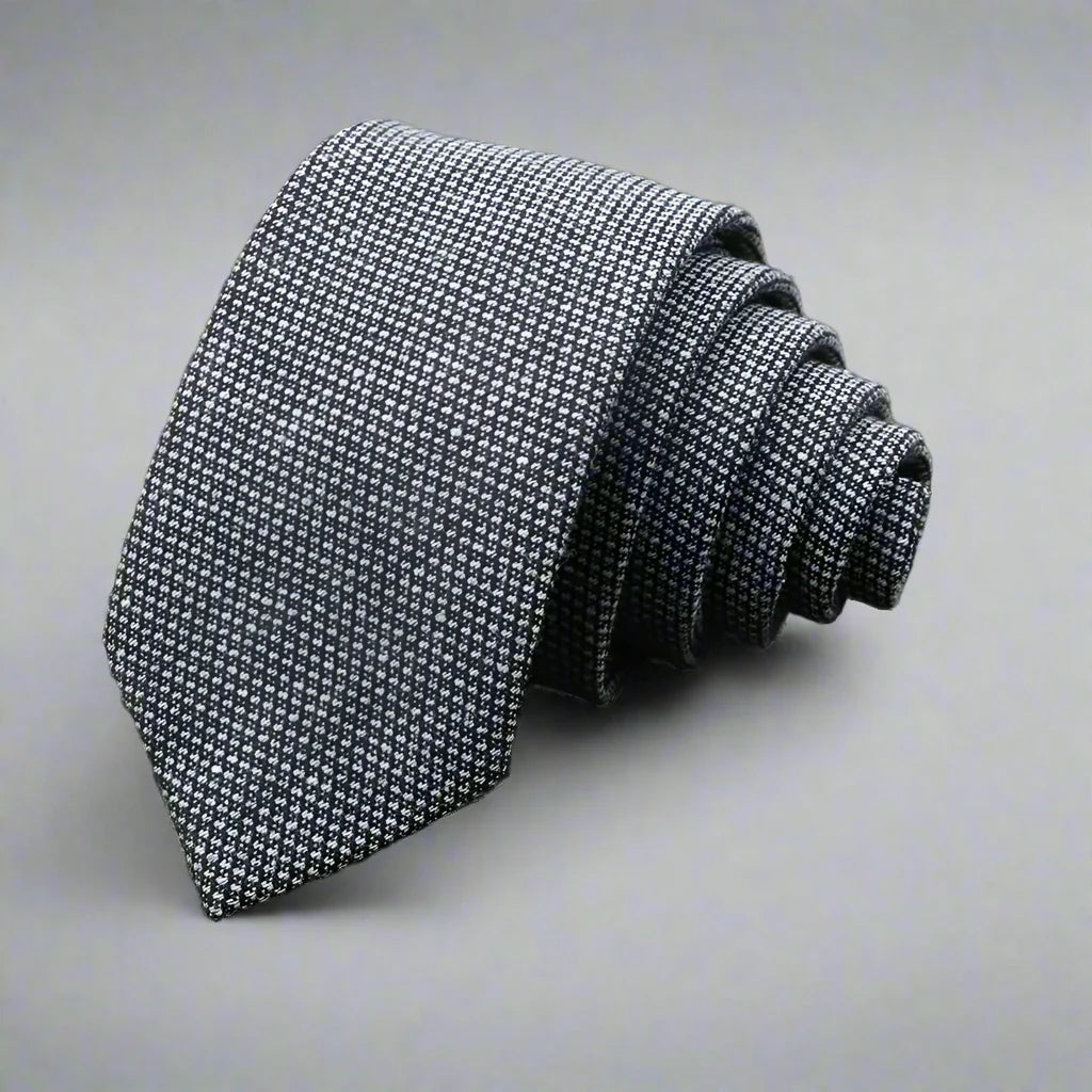 Slim Woven Cotton Tie