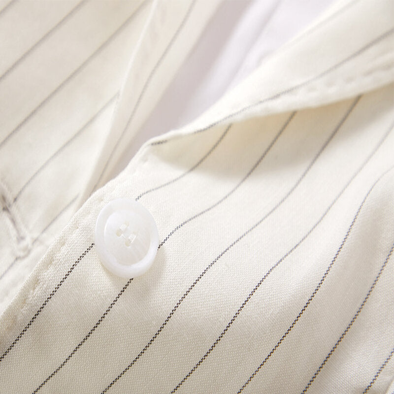 CAMILLA AURORA PINSTRIPE LINEN BLAZER