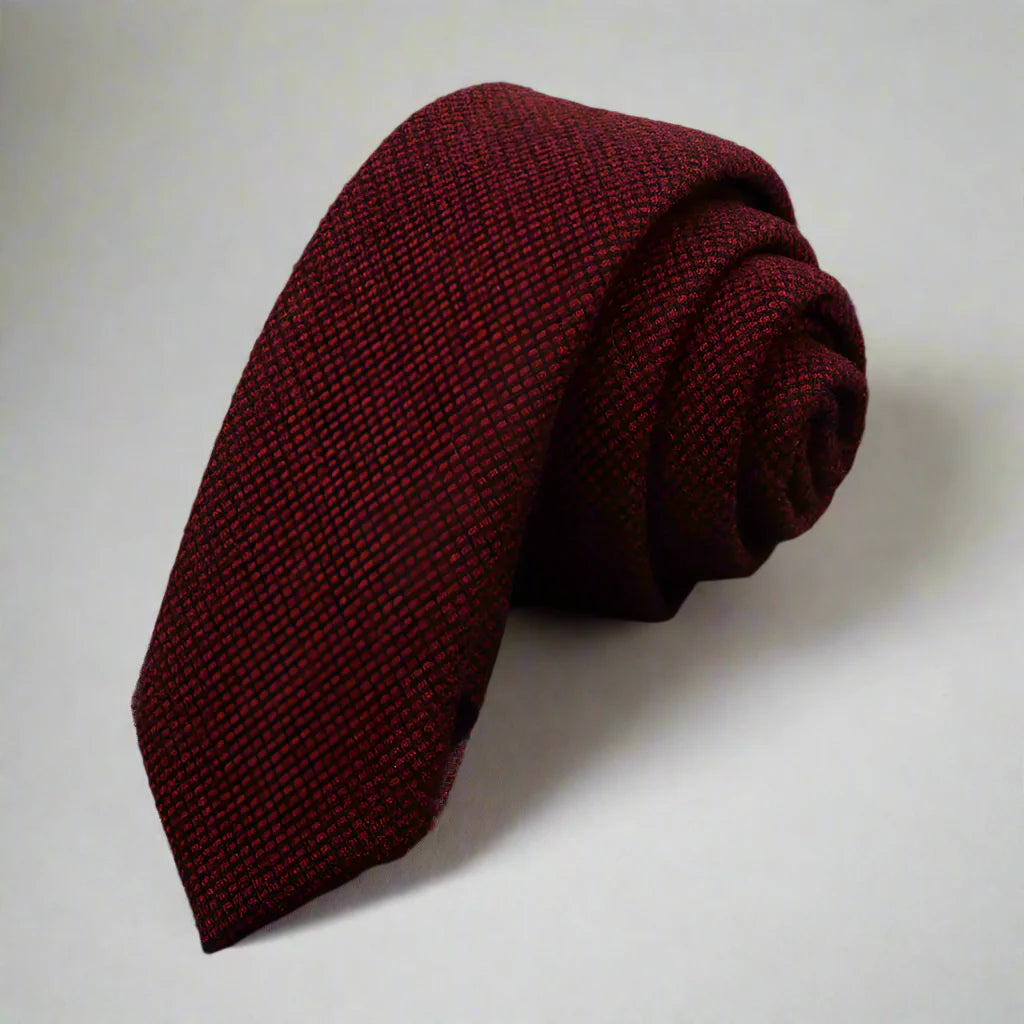 Slim Woven Wool Tie