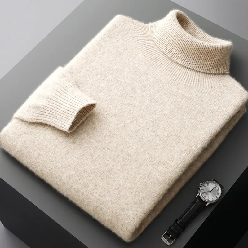 ALEXANDER STERLING MERINO WOOL TURTLENECK