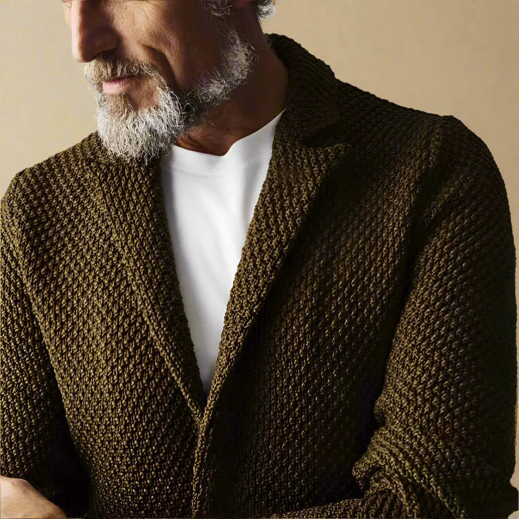 TOMMASO VITTORIO THICKENED KNITTED BLAZER