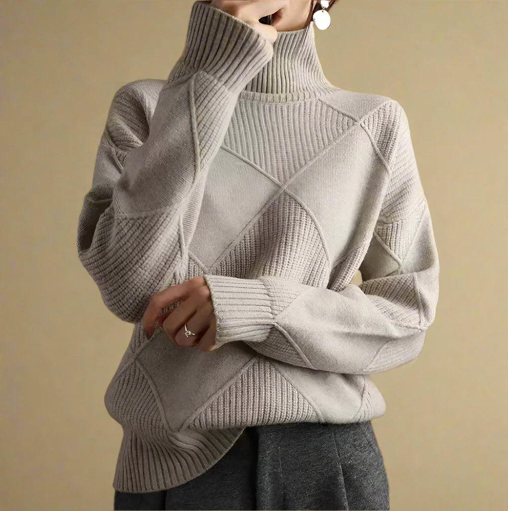 CATERINA LEONA STRIPED TURTLENECK