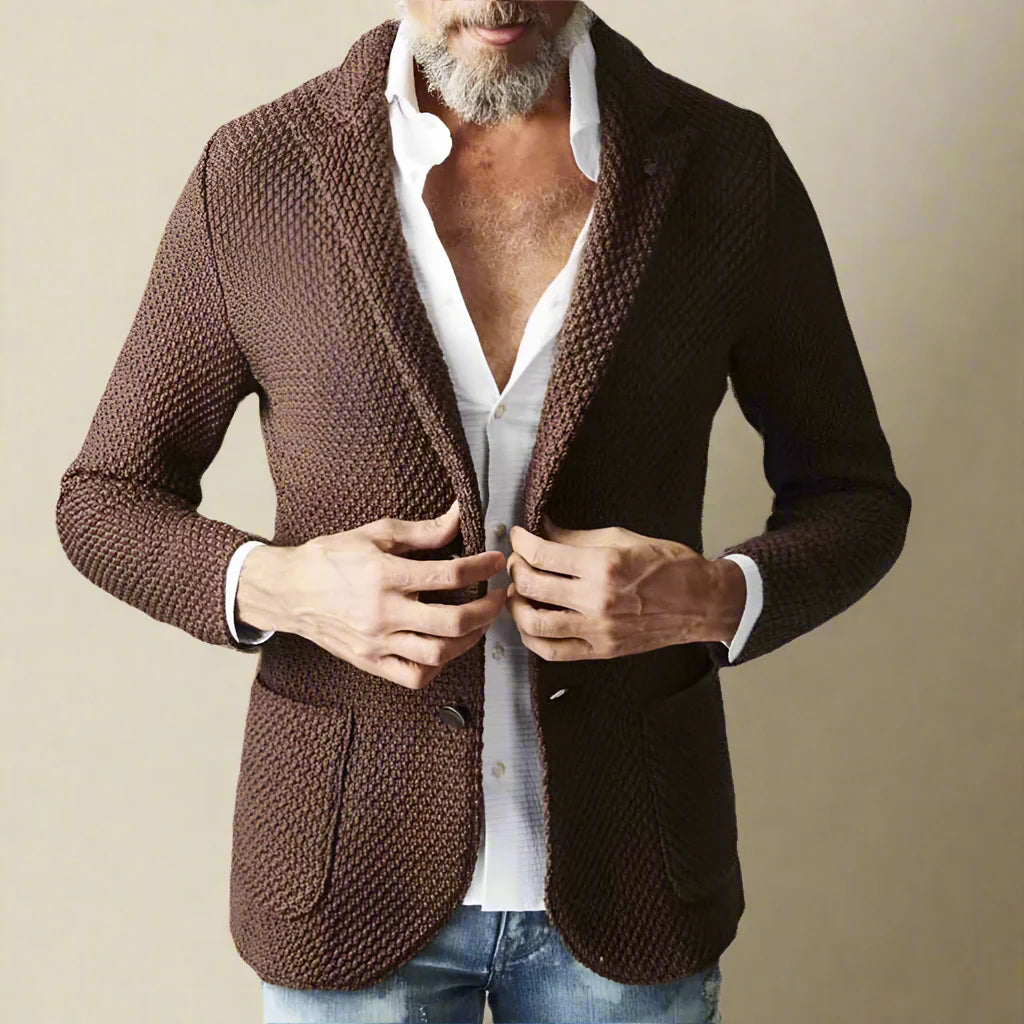 TOMMASO VITTORIO THICKENED KNITTED BLAZER