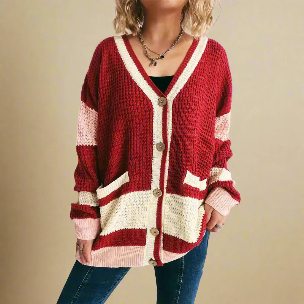 LUCIA VALENTINA BICOLOR CARDIGAN