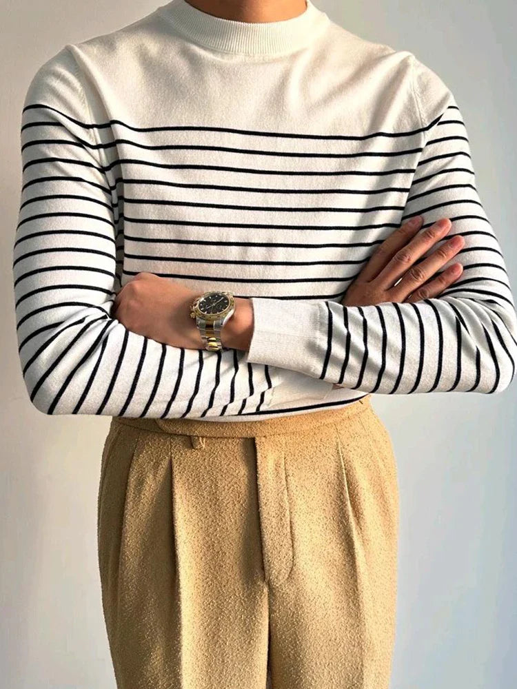 ALESSIO MARCO STRIPPED PULLOVER