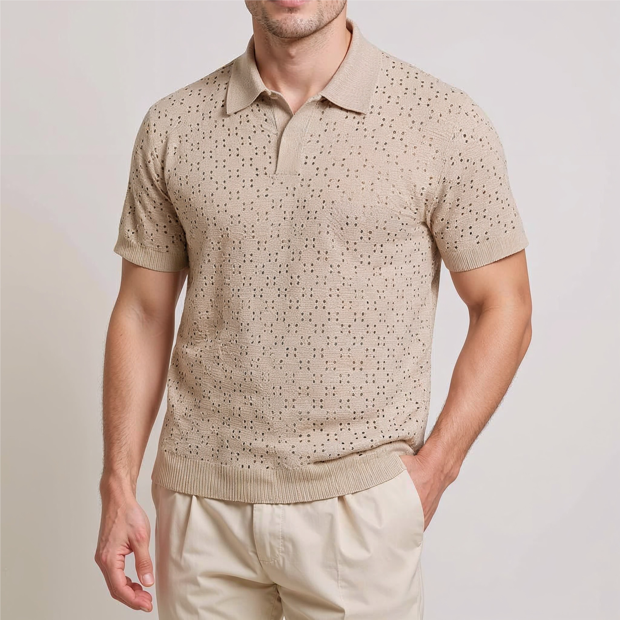 ALESSANDRO VITTORIO PERFORATED POLO