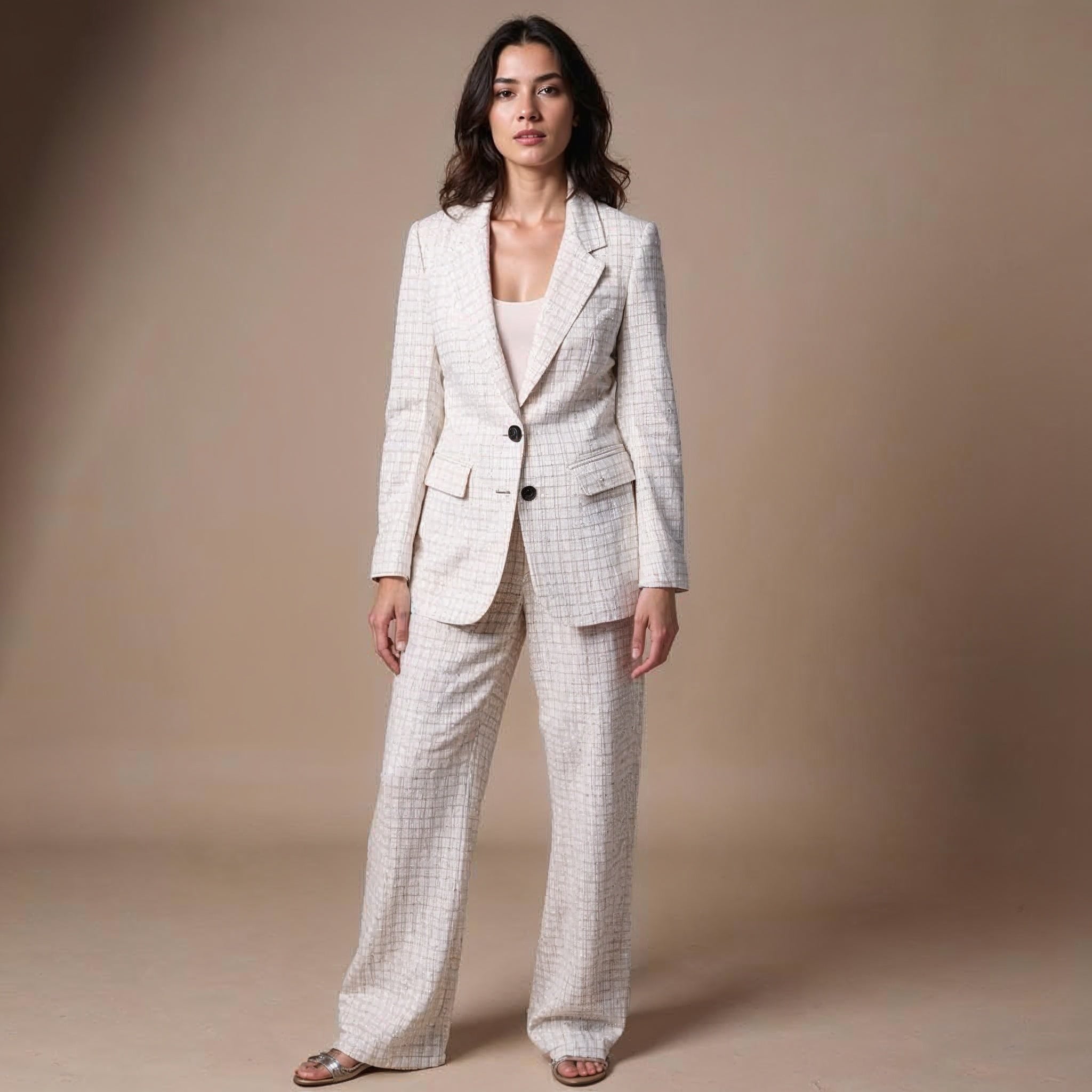 CHIARA ELISABETTA CHECK BLAZER