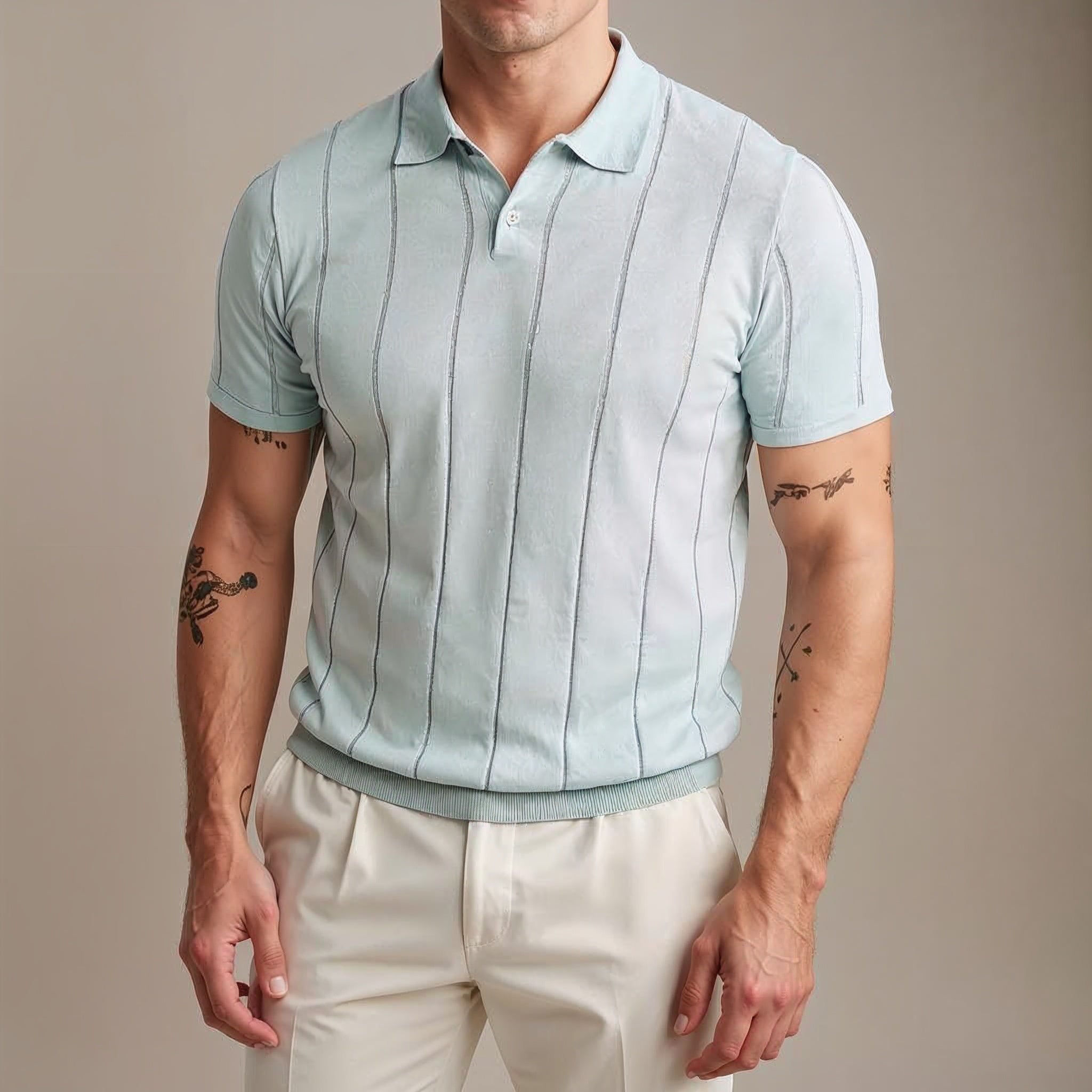 LEONARDO ENZO STRIPED POLO